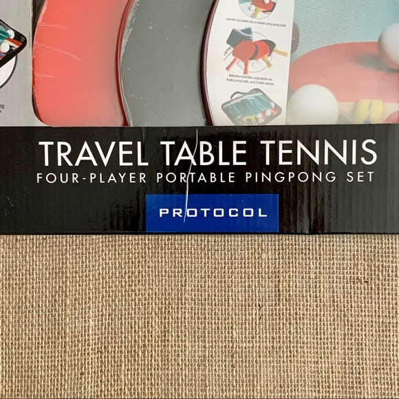 Travel Table Tennis 4 Player Portable Ping Pong NIB - Picture 8 of 9